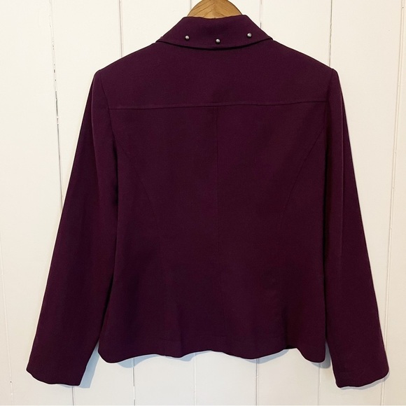 Kasper Purple Jacket with Rivet Detailing . Size Large. - Picture 8 of 9